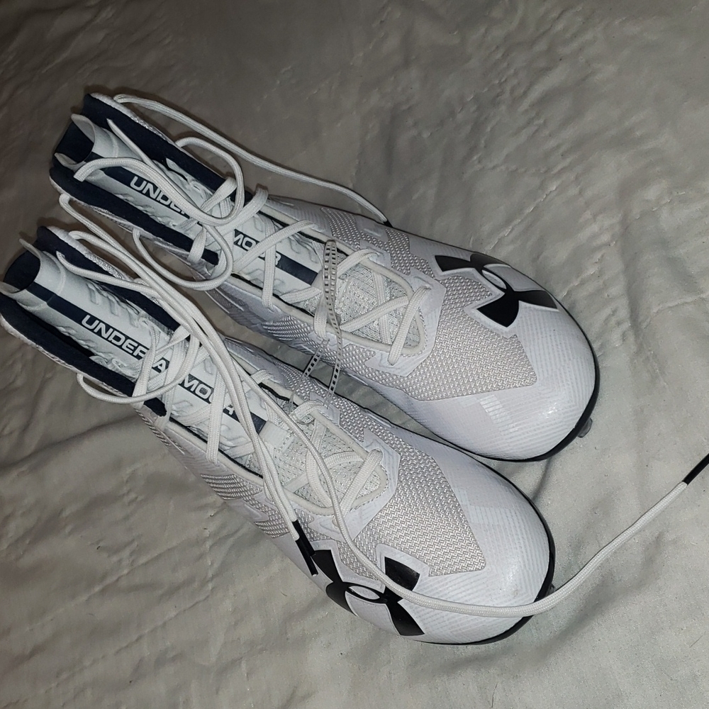 Under armour highlight blue and white cleats size 11 and 8.5